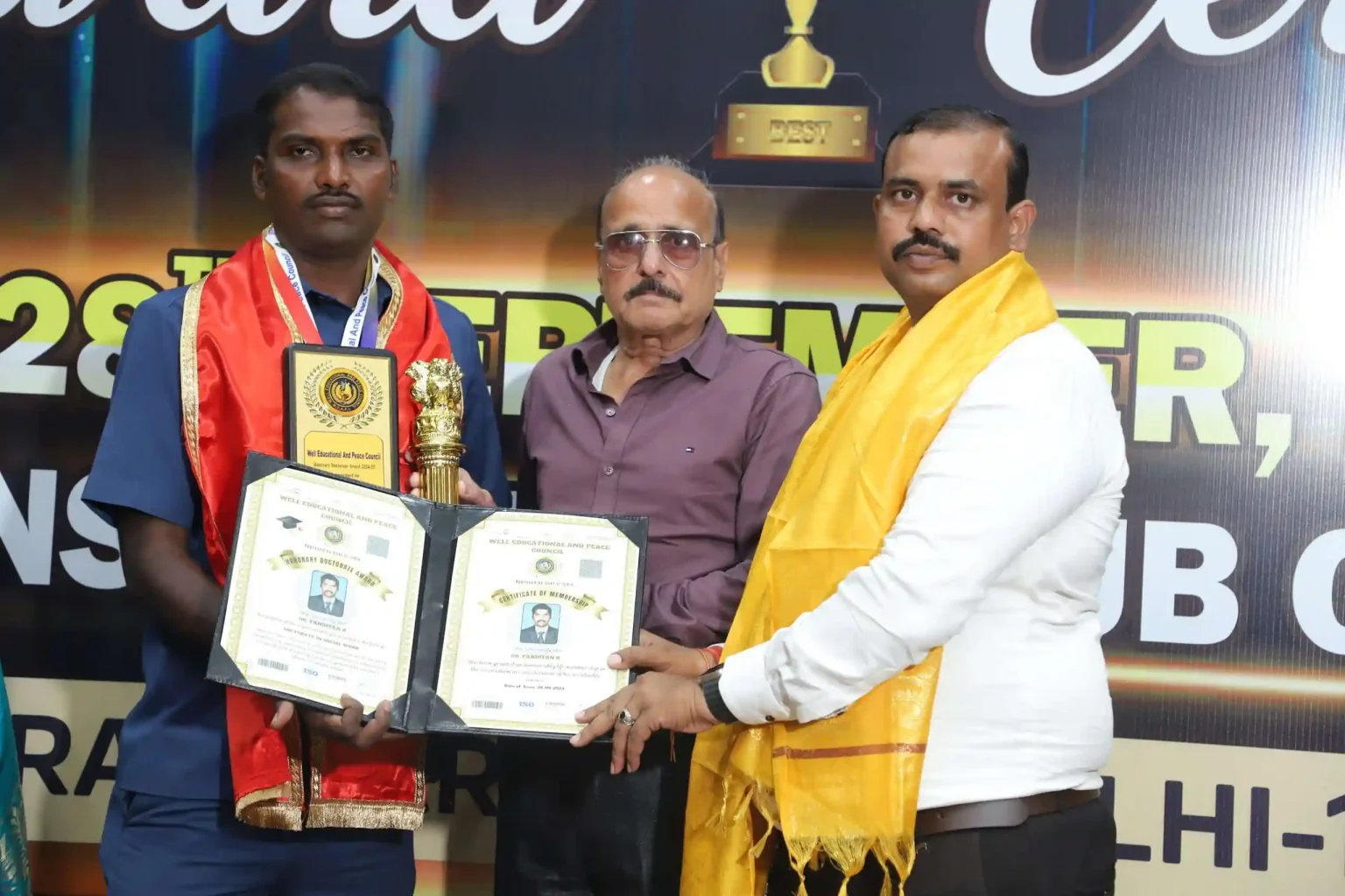 Honorary doctorate award recognition in Telangana