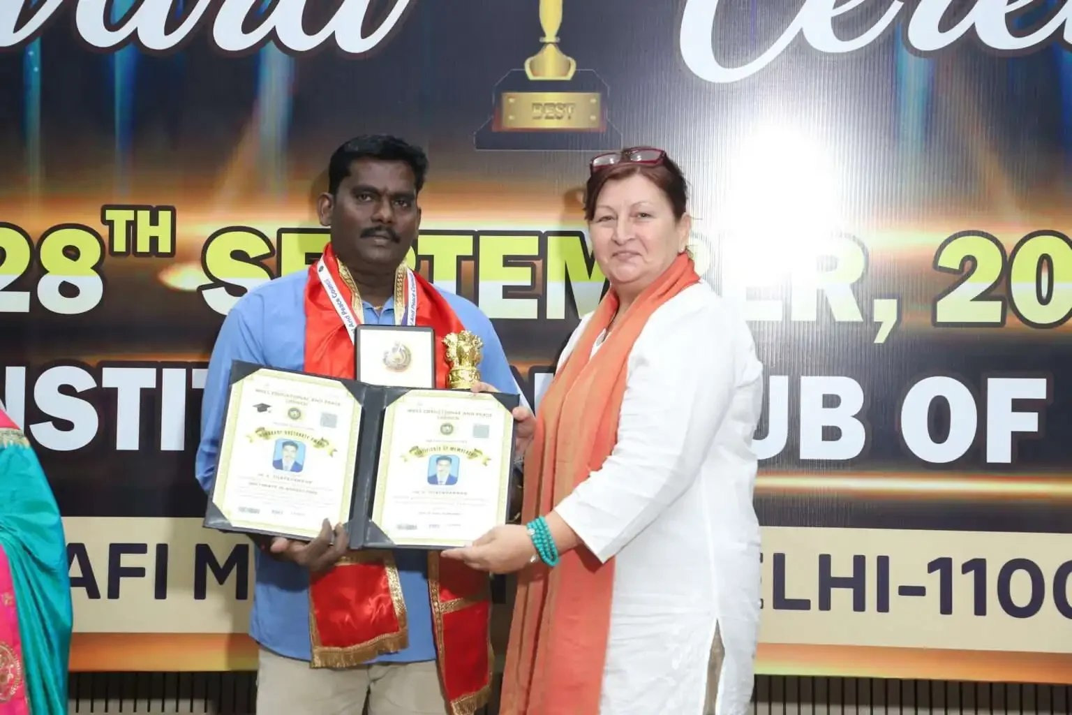 Honorary doctorate award recognition in Tamil Nadu